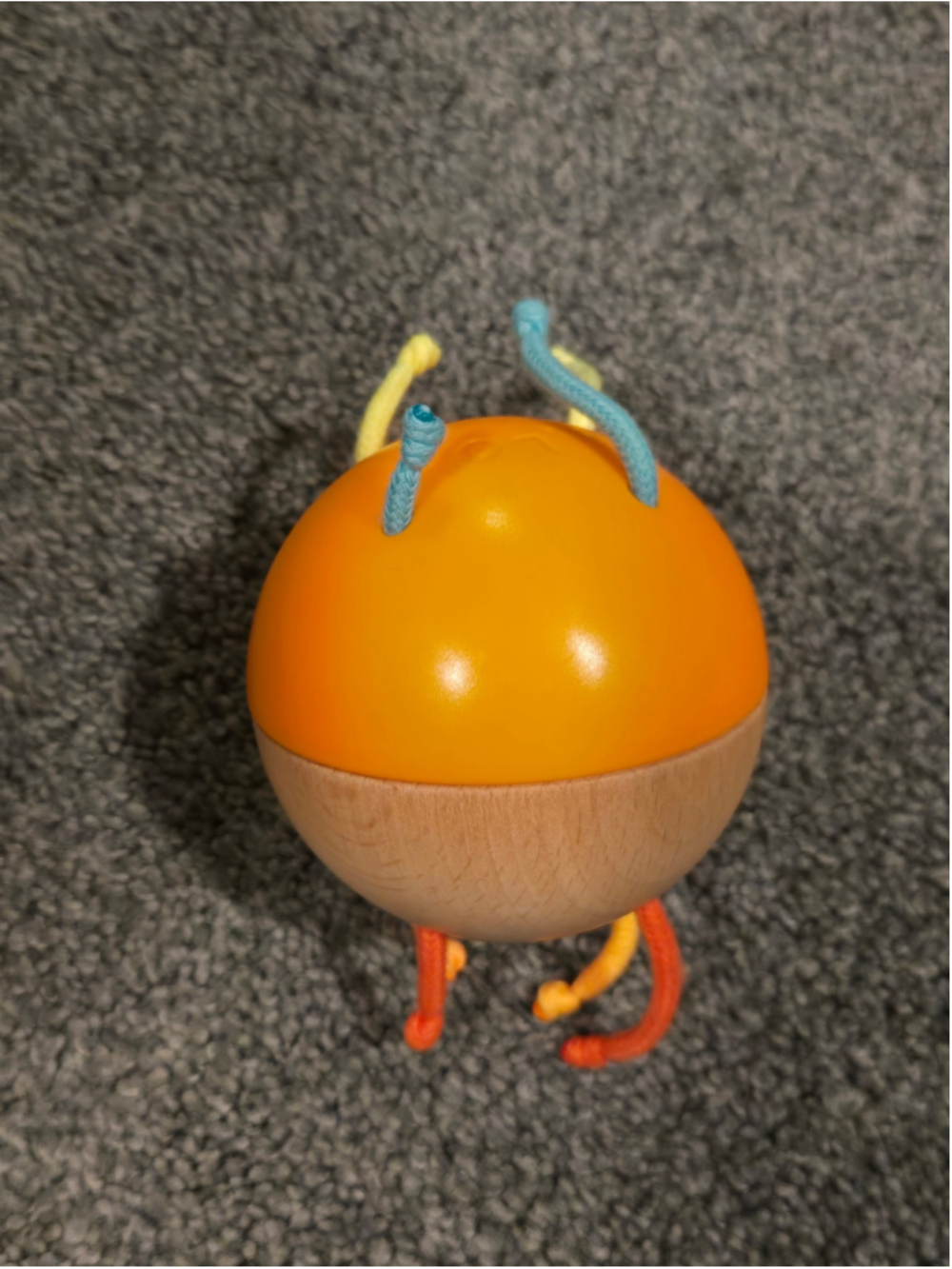 Lovevery Sensory Toy Ball One Size Orange and Brown pincher chime ball explorer